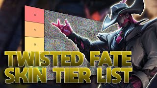 TIER LIST DAS SKINS DO TWISTED FATE MUITA CARTA [upl. by Chafee]