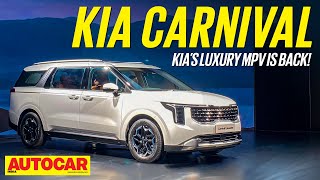 New Kia Carnival launched  Price features space  Walkaround  Autocar India [upl. by Amle]