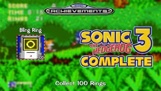 Sonic 3 Complete RetroAchievements Bling Ring [upl. by Salvucci794]