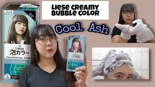 LIESE Creamy Bubble color  Cool Ash  Results on Medium Dark colored hair [upl. by Allecnirp]