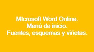 Microsoft Word Online Menú de inicio esquemas viñetas y sangrías [upl. by Aylmer]