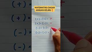 MATEMATIKA DASAR JANGAN KELIRU❗❗❗ matematika matematikadasar math positif negatif [upl. by Scornik]