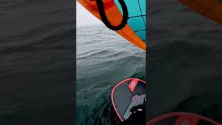 Wingfoiling upwind in crazy conditions [upl. by Kiyohara]