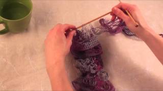 Knitting with Patons Pirouette [upl. by Telrats]