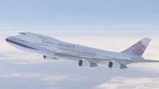 China Airlines Flight 611  Crash Animation [upl. by Leinto678]