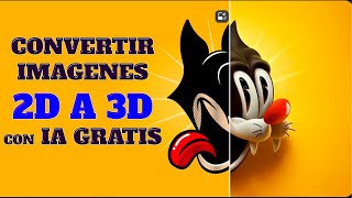 CONVERTIR IMAGENES 2D a 3D GRATIS con IA dzineai [upl. by Aynat]