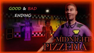 Roblox Midnight Pizzeria Walkthrough Good amp Bad Ending [upl. by Nwad834]