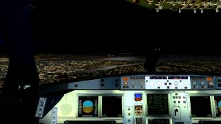 Cockpit A340600 Overrun Runway at Night Landing Halifax Canada [upl. by Gean]