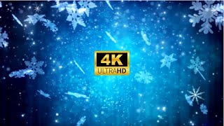 Falling Snowflakes 4K footage background for edits 18 2023 [upl. by Noved]