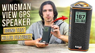 Bushnell Wingman View GPS Golf SPEAKER and POWER BANK  Review Sound Test Killer Features [upl. by Yedarb]