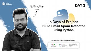 Day 3  Lets Build Email Spam Detector using Python [upl. by Arayk673]