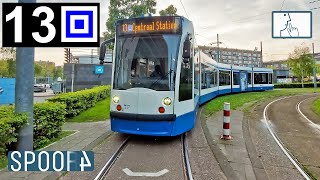 Cabinerit Tram 13 Amsterdam  Lambertus Zijlplein  Centraal Station vv  4K Tram Driver Cabview [upl. by Aneahs]