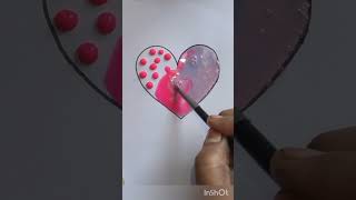 Colour mixing in satisfying heart heart pink light purple satisfying trending [upl. by Zamir111]