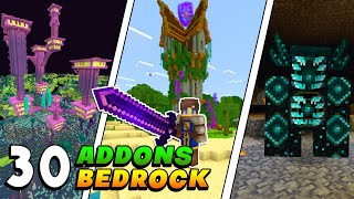 30 ADDONS Que DEBERÍAS USAR En MINECRAFT PE 💎 [upl. by Hagar]