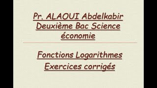 Fonction logarithme népérienSérie1 Exercice 1 Simplification et opérations [upl. by Eixor]