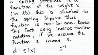 Expressing a statement in inverse function notation [upl. by Douglass]