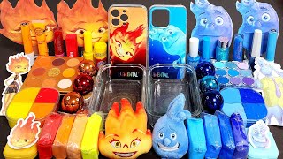 ELEMENTAL Ember vs Wade Slime Mixing MakeupPartsGlitter Into Slime ASMRsatisfyingslime [upl. by Charil357]