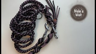 Paracord für Anfänger Fishtail Muster für Armband Hundeleine DIY Anleitung by NeleC [upl. by Annahsirhc]