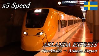 x5 ARLANDA EXPRESS Swedish HighSpeed Airport Railway [upl. by Aynnek]