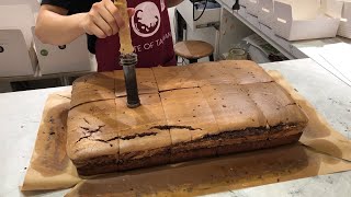 Original Jiggly Chocolate Cake Cutting and Cooking [upl. by Teece]