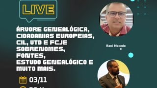 LIVE COM O DR RODRIGO RUIZ GENEALOGIA E CIDADANIAS EUROPEIAS ATUALIZAÇÕES [upl. by Aerdnaeel988]