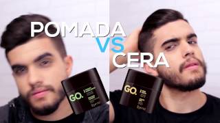 Pomada ou Cera  Penteado Masculino com Andrew Pedroso  GO [upl. by Aitsirhc]