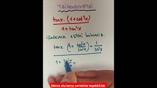 Trigonometrik Özdeşlikler 2025 maths trigonometry aytmatematik [upl. by Duncan377]