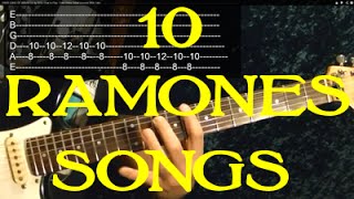 The Ramones Guitar Lesson  10 Songs [upl. by Atiuqaj]