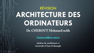 Révision du module  Architecture des ordinateurs L2S3 [upl. by Neill]