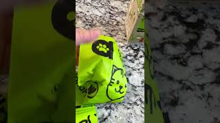 Review of Alphapet dog poop bags compostable made of cornstarch eco friendly plant based refill [upl. by Ellenwahs]