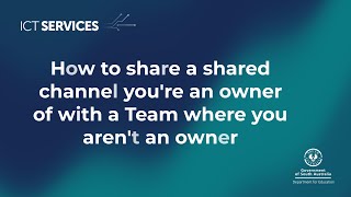 Microsoft Teams  how to share a shared channel [upl. by Kcerred]