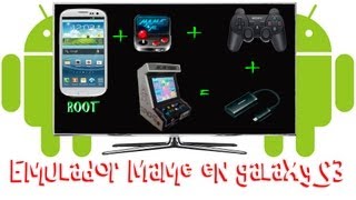 Tutorial Como jugar emulador MAME en Galaxy S3 con mando de PS3  Cable HDMI en TV [upl. by Kurr]