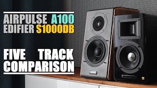 AirPulse A100 vs Edifier S1000DB  5 Track Comparison [upl. by Osrit816]