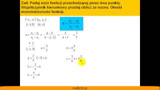 Badanie monotoniczności funkcji  Zadanie  Matfiz24pl [upl. by Rapsac]