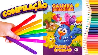 Livro De Atividades Galinha Pintadinha COMPILAÇÃO  Brincando com Bibi babi [upl. by Dougie]