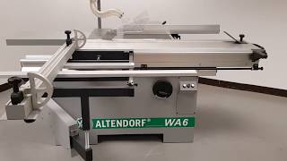 Altendorf WA6 from RampJ Machinery [upl. by Bunting282]