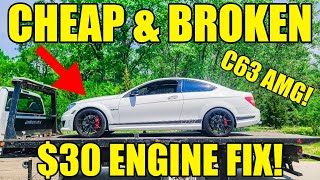 I Bought BROKEN C63 AMG 507 Coupe amp Fixed 3 Engine Issues With An Old Italian Mechanics Trick [upl. by Assile88]