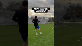 Clean and consistent football shorts soccer futbol training passing [upl. by Rosinski]