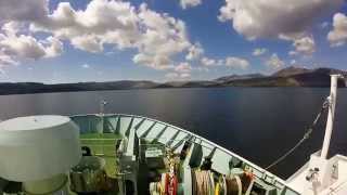 The full Arran Ferry Journey Ardrossan to Brodick in 1 minute [upl. by Ecadnak]