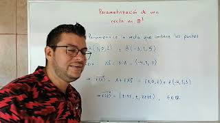 Parametrización de una línea recta o un segmento de ella en IR3 [upl. by Eihtak962]