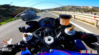 Yamaha R6 GPS Top Speed Quickshifter Akrapovic Sound [upl. by Atikin]