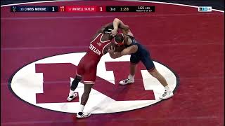 Antrell Taylor Nebraska Husker Wrestling Sudden Victory vs Illinois 165 2424 [upl. by Agee]