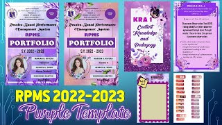 NEW RPMS 20222023  PURPLE TEMPLATE  FREE DOWNLOAD  RPMS PORTFOLIO [upl. by Lodovico585]