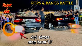 Lawan api siapa padu 🔥 INSANE POPS AND BANGS BATTLE  Tunink x MMK Car Culture Fest Vol1 [upl. by Ylecic]