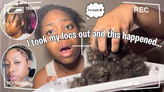 combing out my 4 month old locs SHOCKING RESULTS  videos amp pictures included [upl. by Rosenzweig928]