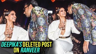 Deepika Padukone Says Ranveer Singh Is Mine Then DELETES The POST [upl. by Aneek]