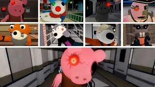 ALL PIGGY JUMPSCARES BOOK 12  All Piggy bot jumpscares [upl. by Bail]