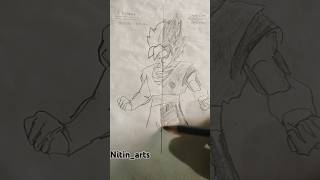 Goku drawing pencil sading VS pencil colour drawing goku shorts viralvideos easydraw [upl. by Moskow357]