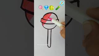 Satisfying Art 🍭💎🥎🥒 trending shorts art drawingbymallika drawing [upl. by Iline]