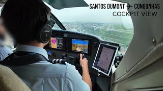 4K Cockpit View Santos Dumont ✈ São Paulo Congonhas  Cessna Grand Caravan 208B EX da Azul Conecta [upl. by Monica]